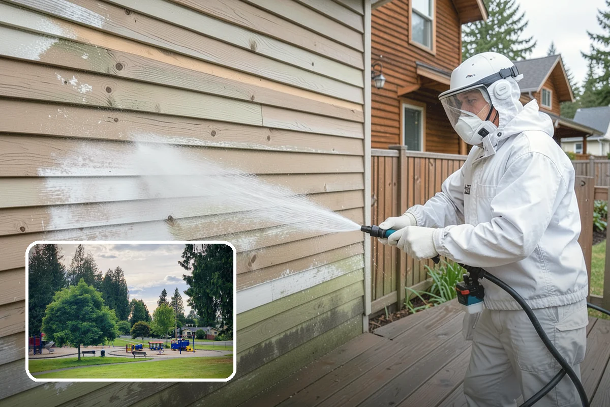 Strip Mall Cleaning in Bonney Lake, Pierce County, WA - Unifies the storefront run under one clean, consistent look
