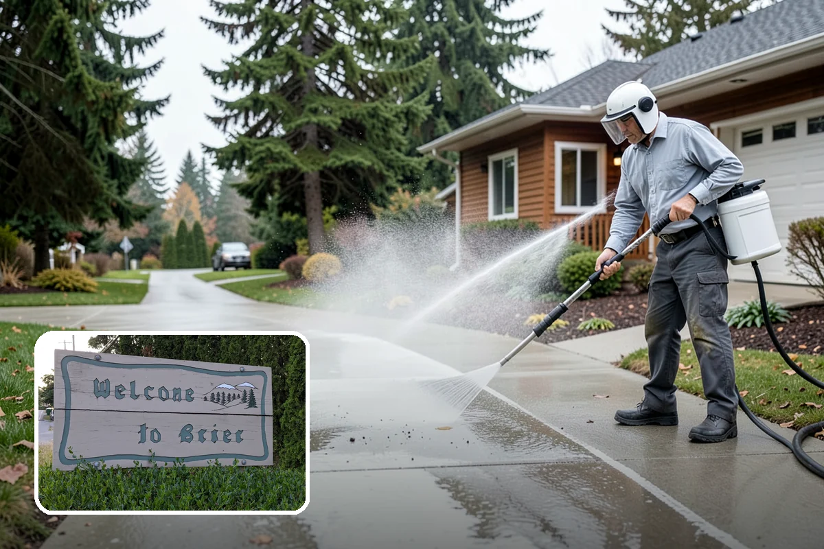Strip Mall Cleaning in Brier, Snohomish County, WA - Unifies the storefront run under one clean, consistent look