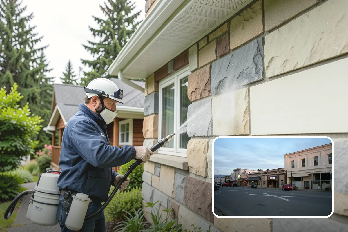 Strip Mall Cleaning in Burlington, Skagit County, WA - Unifies the storefront run under one clean, consistent look