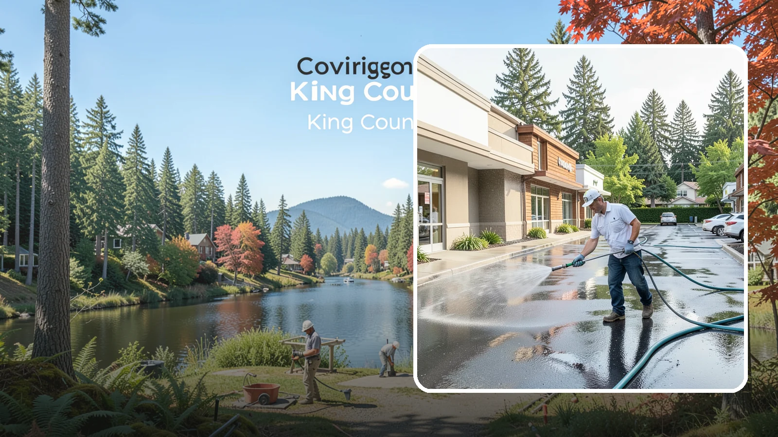 Strip Mall Cleaning in Covington, King County, WA - Coordinated exterior cleaning for strip malls and plazas that unifies storefronts, sidewalks, and parking fronts under one clean...