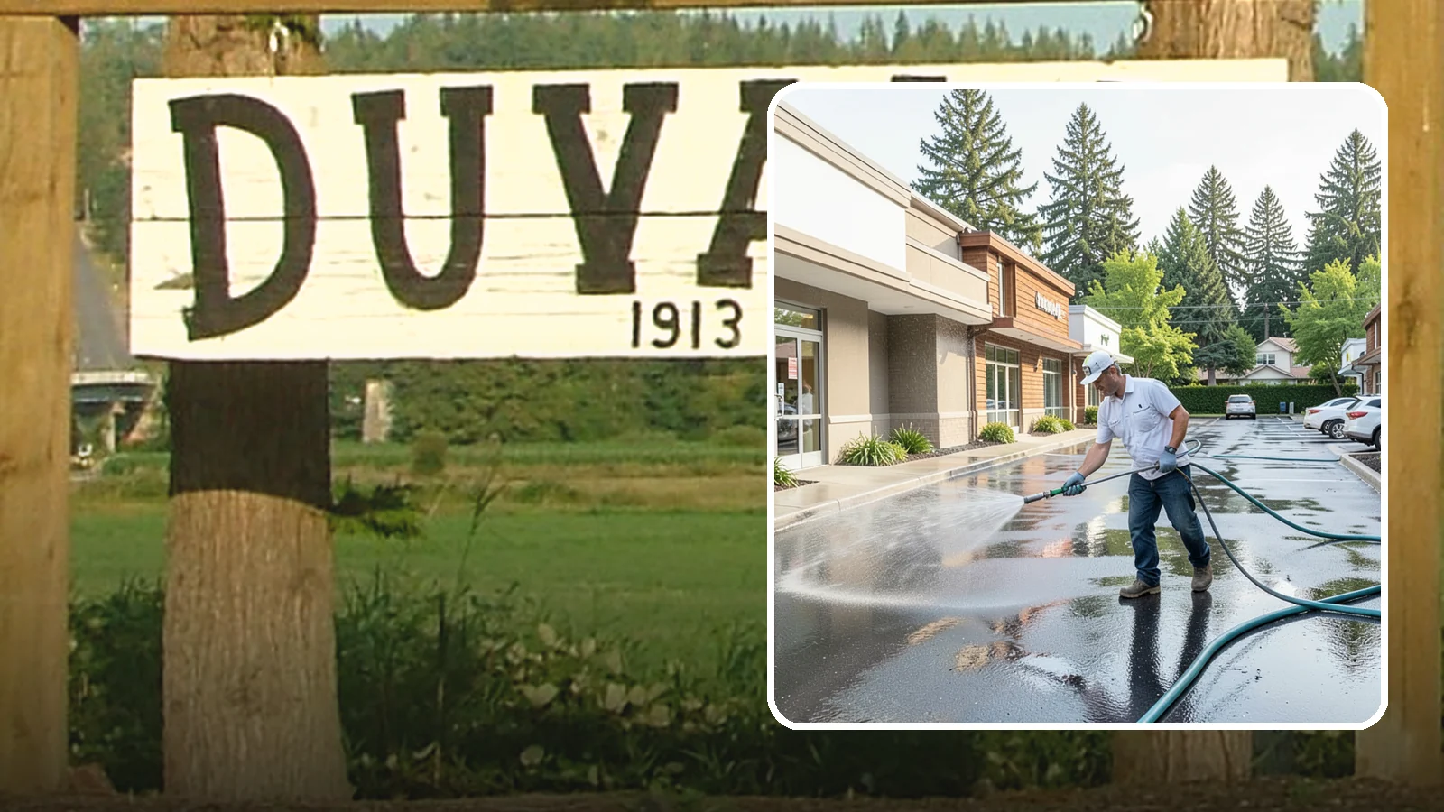 Strip Mall Cleaning in Duvall, King County, WA - Coordinated exterior cleaning for strip malls and plazas that unifies storefronts, sidewalks, and parking fronts under one clean...