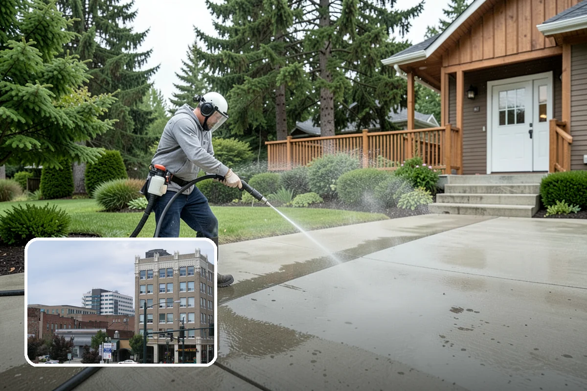 Strip Mall Cleaning in Everett, Snohomish County, WA - Unifies the storefront run under one clean, consistent look