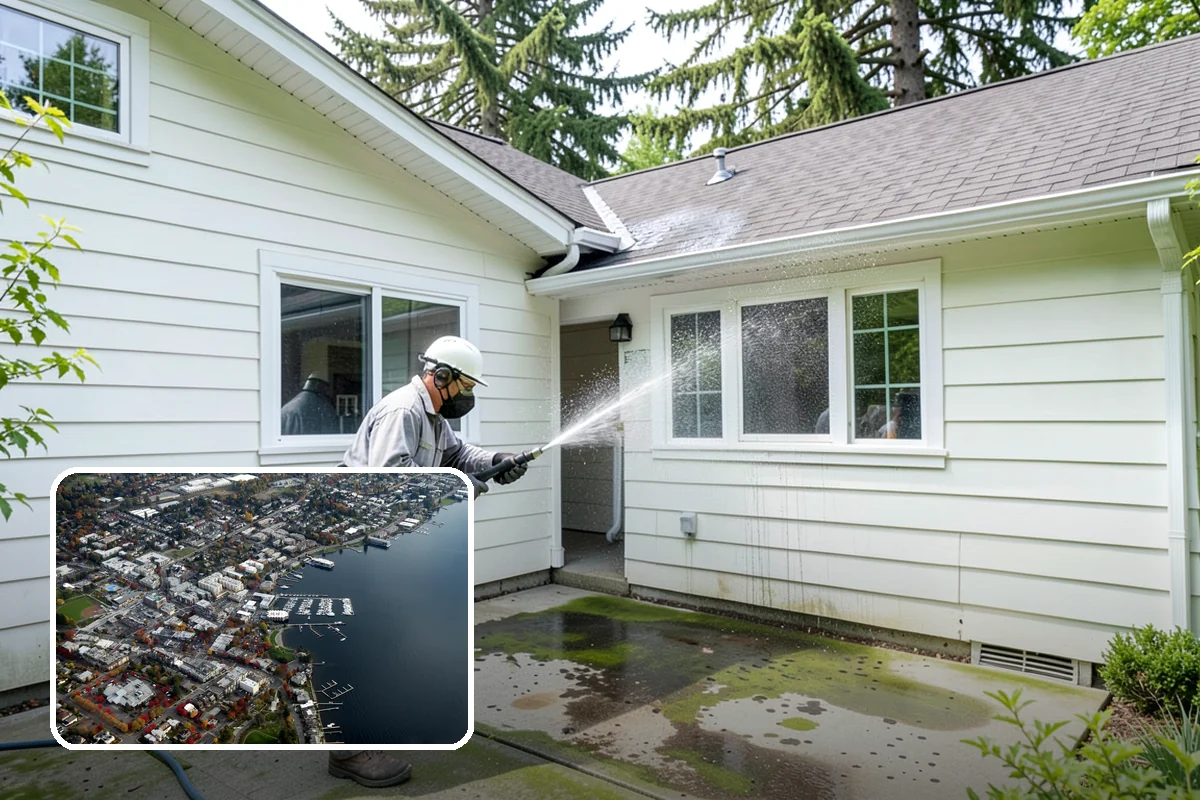 Strip Mall Cleaning in Kirkland, King County, WA - Unifies the storefront run under one clean, consistent look