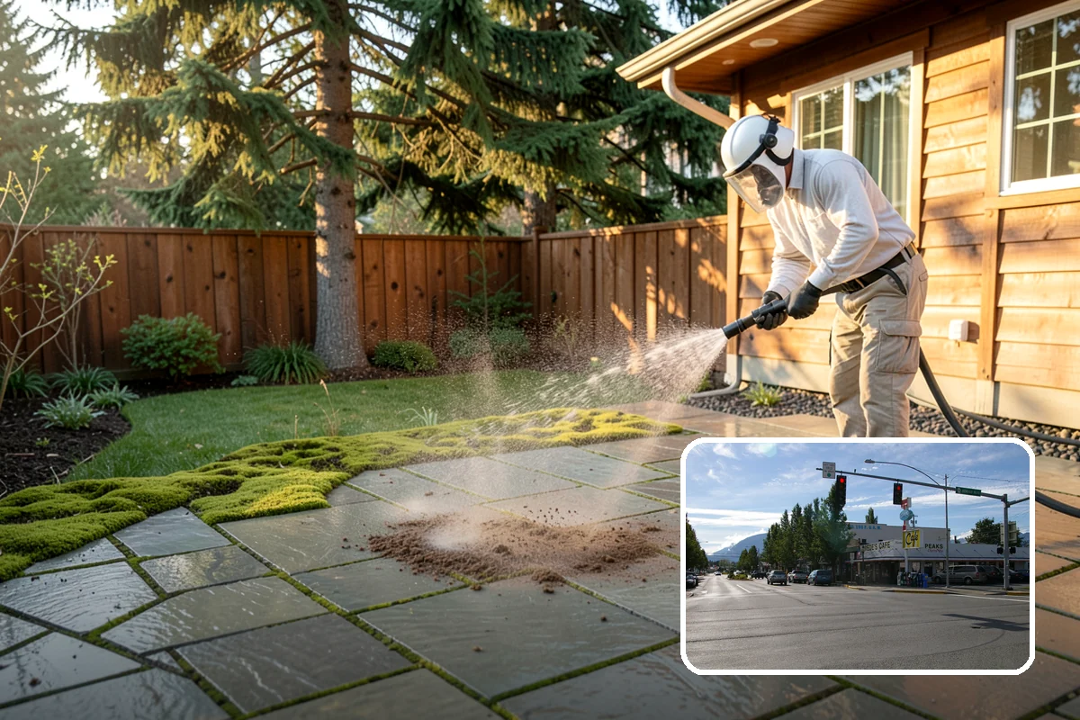 Strip Mall Cleaning in North Bend, King County, WA - Unifies the storefront run under one clean, consistent look