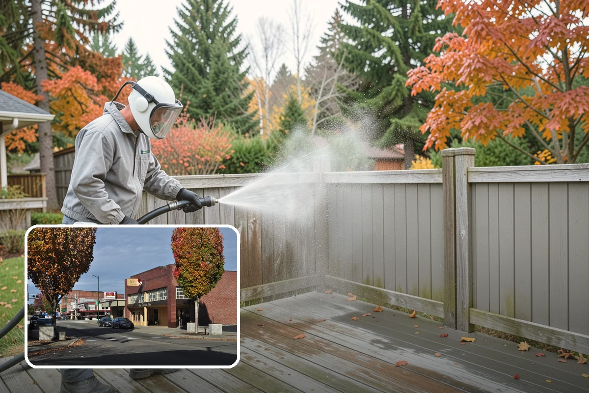 Strip Mall Cleaning in Puyallup, Pierce County, WA - Unifies the storefront run under one clean, consistent look