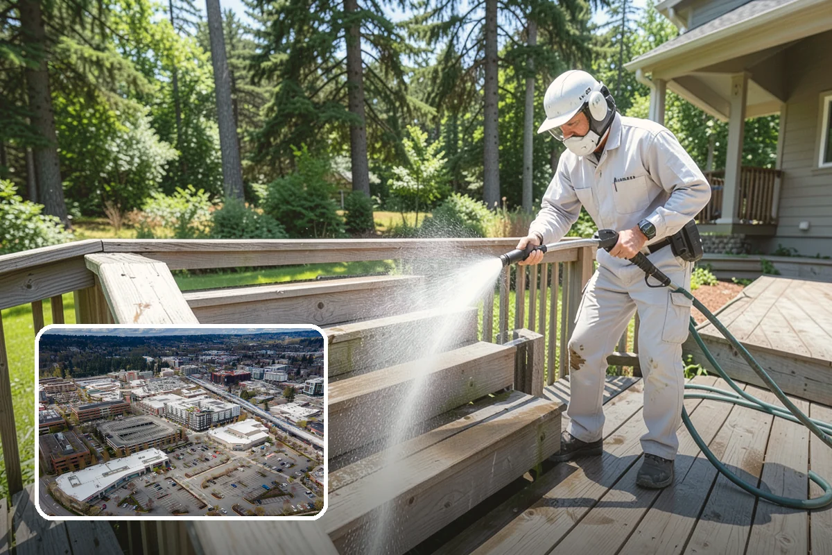 Strip Mall Cleaning in Redmond, King County, WA - Unifies the storefront run under one clean, consistent look
