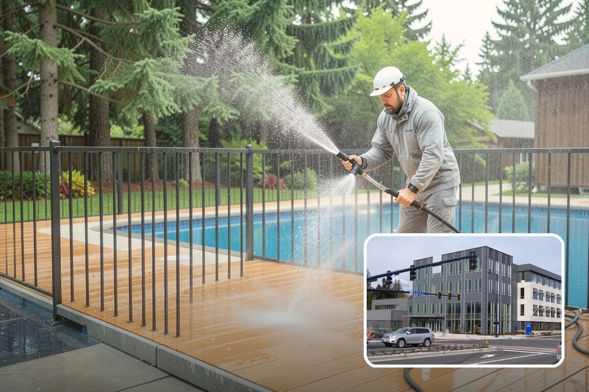 Strip Mall Cleaning in Shoreline, King County, WA - Unifies the storefront run under one clean, consistent look