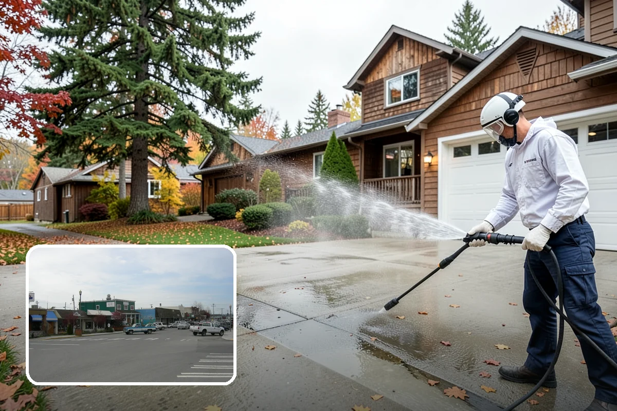 Strip Mall Cleaning in Stanwood, Snohomish County, WA - Unifies the storefront run under one clean, consistent look