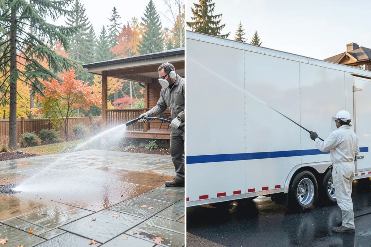 Strip Mall Cleaning in Sumner, Pierce County, WA - Schedule around store hours and tenant deliveries