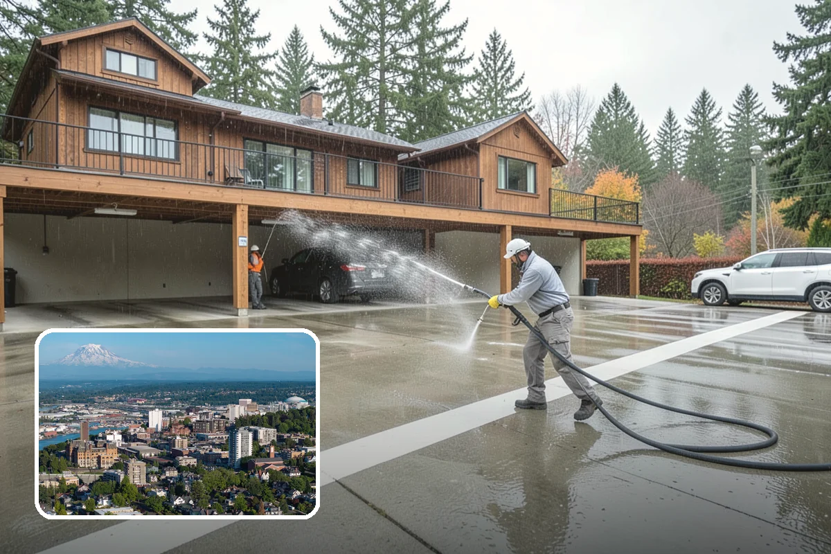 Strip Mall Cleaning in Tacoma, Pierce County, WA - Unifies the storefront run under one clean, consistent look