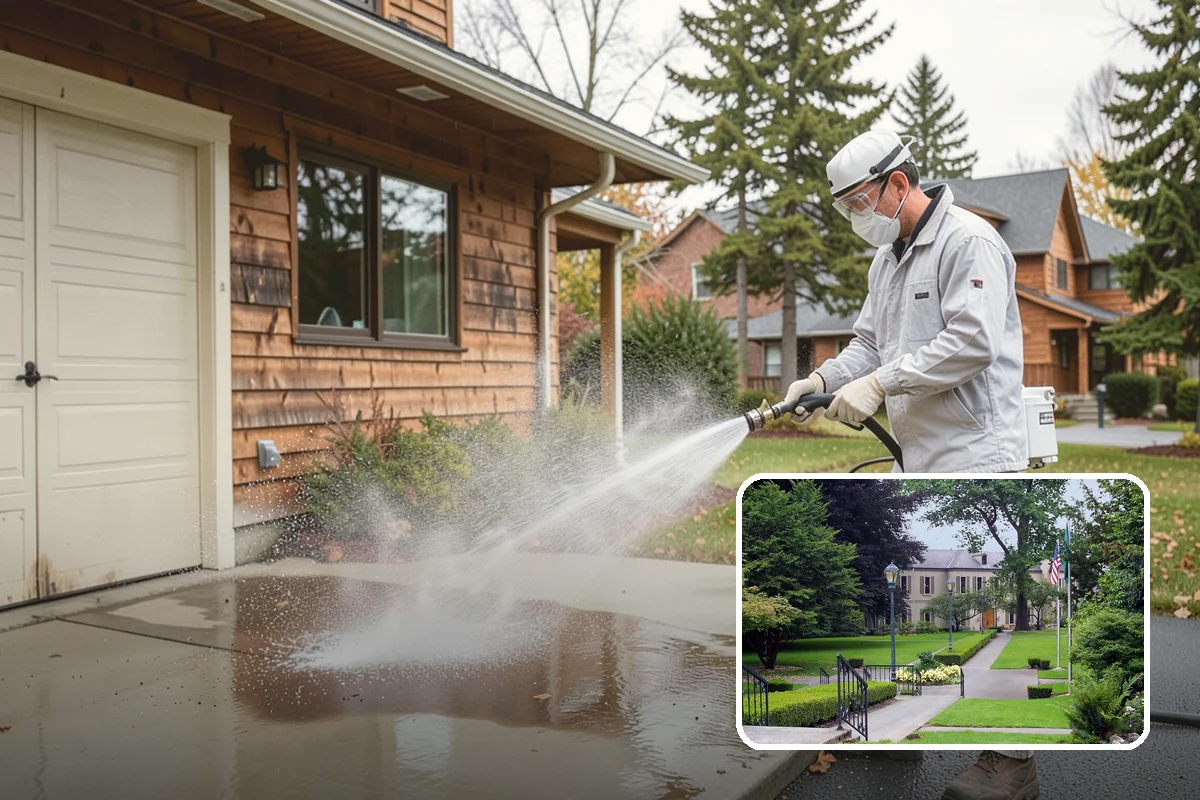 Strip Mall Cleaning in Woodinville, King County, WA - Unifies the storefront run under one clean, consistent look