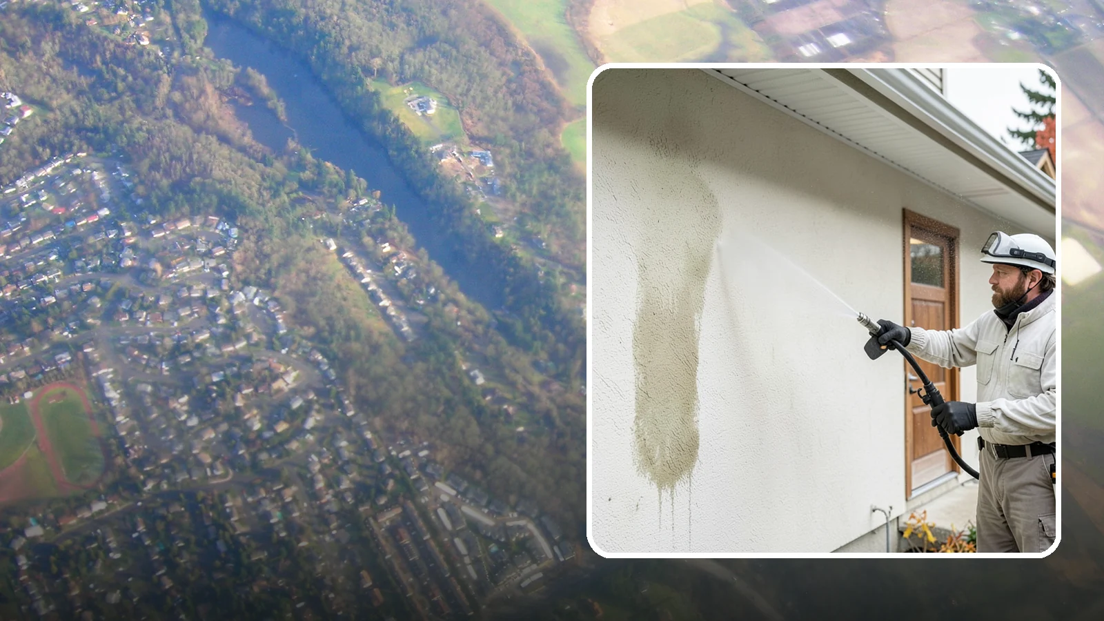 Stucco House Washing in Algona, King County, WA - Stucco house washing gently lifts mildew and algae from textured walls without cracking the finish or forcing water inside.