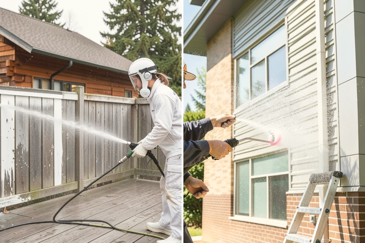 Stucco House Washing in Algona, King County, WA - Inspect the stucco for cracks and pre-existing damage