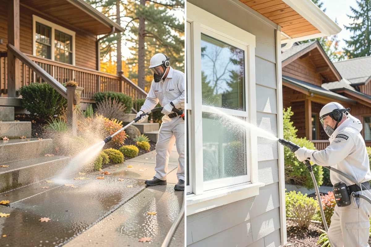 Stucco House Washing in Anacortes, Skagit County, WA - Inspect the stucco for cracks and pre-existing damage