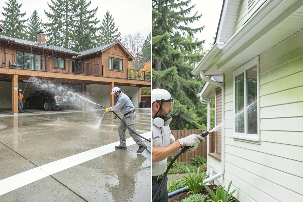 Stucco House Washing in Black Diamond, King County, WA - Inspect the stucco for cracks and pre-existing damage