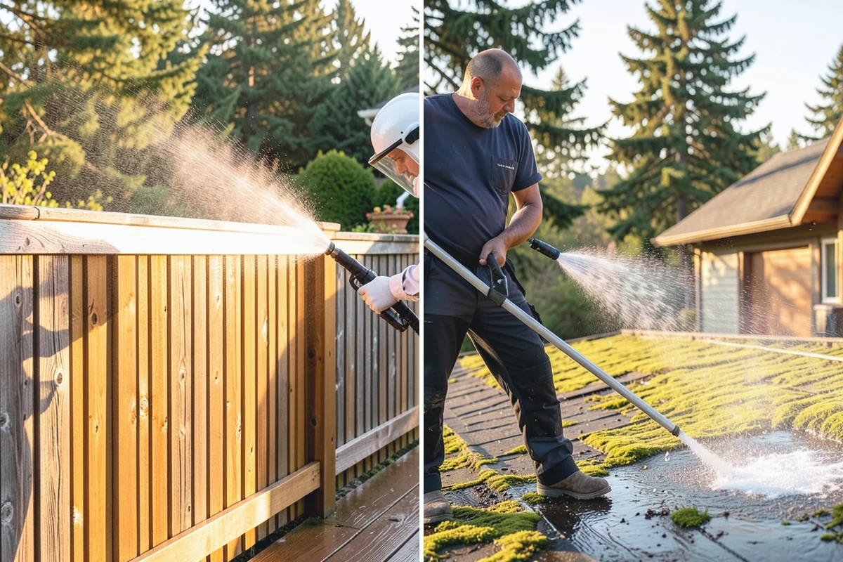 Stucco House Washing in Buckley, Pierce County, WA - Inspect the stucco for cracks and pre-existing damage