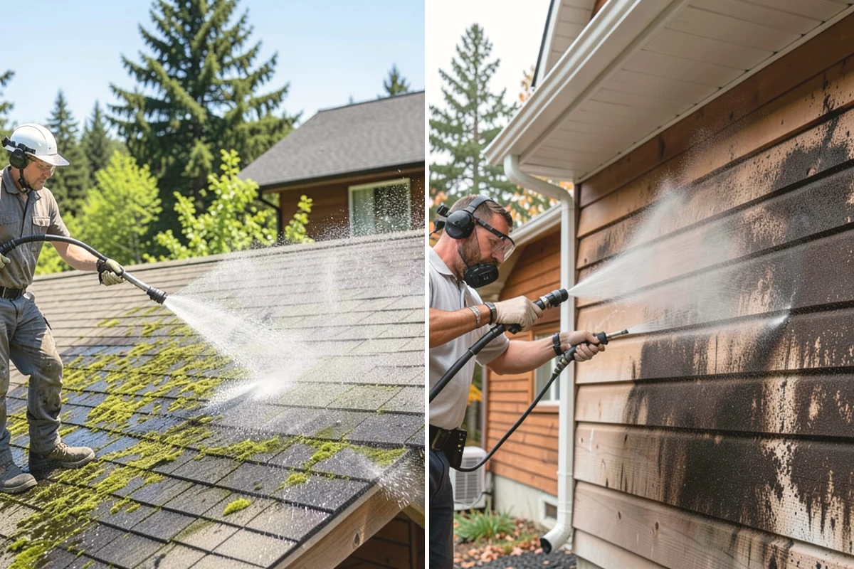 Stucco House Washing in Carbonado, Pierce County, WA - Inspect the stucco for cracks and pre-existing damage