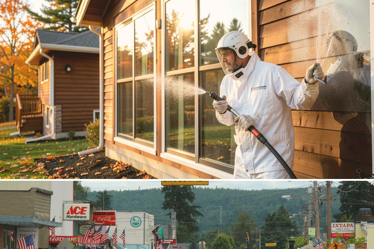 Stucco House Washing in Carnation, King County, WA - Clean during the warm, drier months so the porous stucco dries thoroughly and resists new growth.
