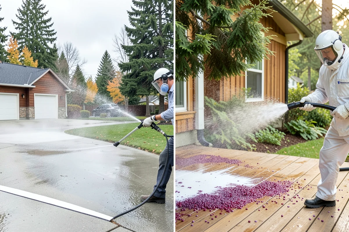 Stucco House Washing in Clyde Hill, King County, WA - Inspect the stucco for cracks and pre-existing damage