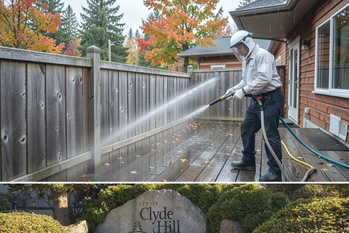Stucco House Washing in Clyde Hill, King County, WA - Clean during the warm, drier months so the porous stucco dries thoroughly and resists new growth.