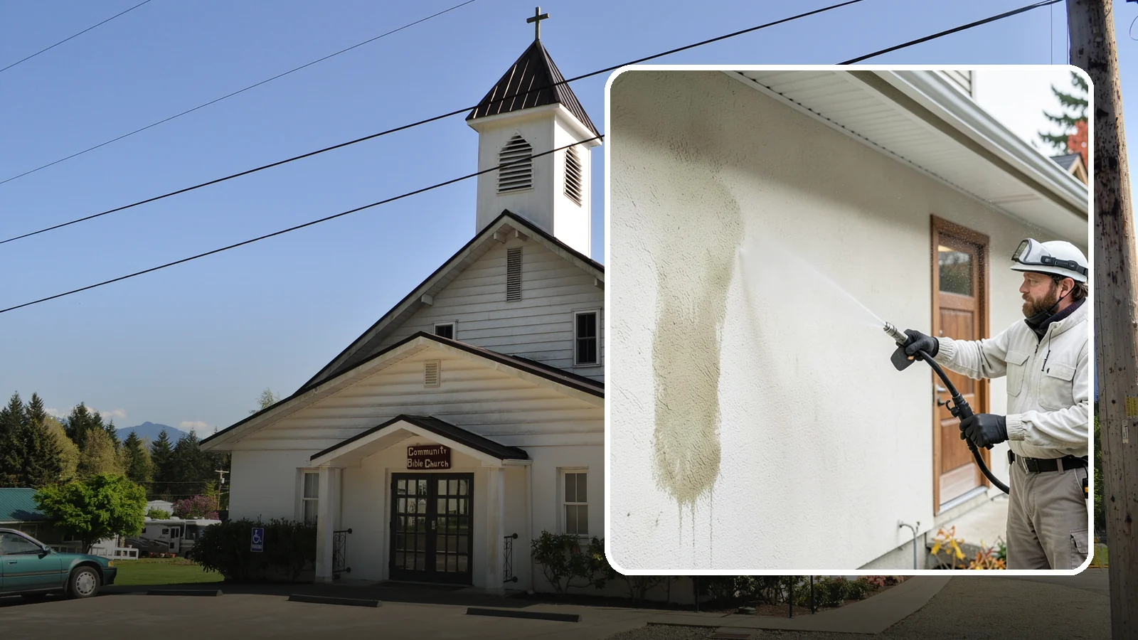 Stucco House Washing in Concrete, Skagit County, WA - Stucco house washing gently lifts mildew and algae from textured walls without cracking the finish or forcing water inside.