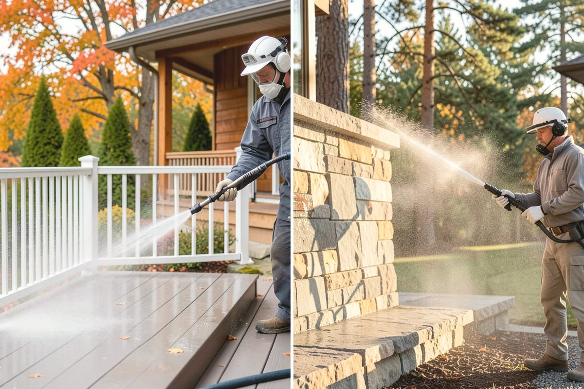 Stucco House Washing in Covington, King County, WA - Inspect the stucco for cracks and pre-existing damage