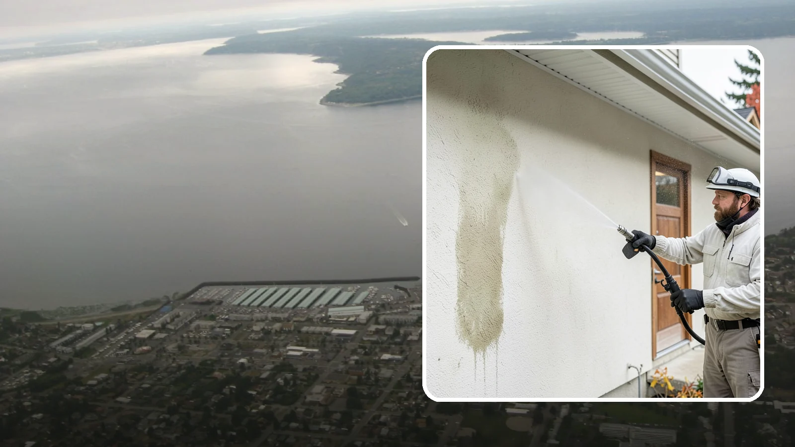 Stucco House Washing in Des Moines, King County, WA - Stucco house washing gently lifts mildew and algae from textured walls without cracking the finish or forcing water inside.