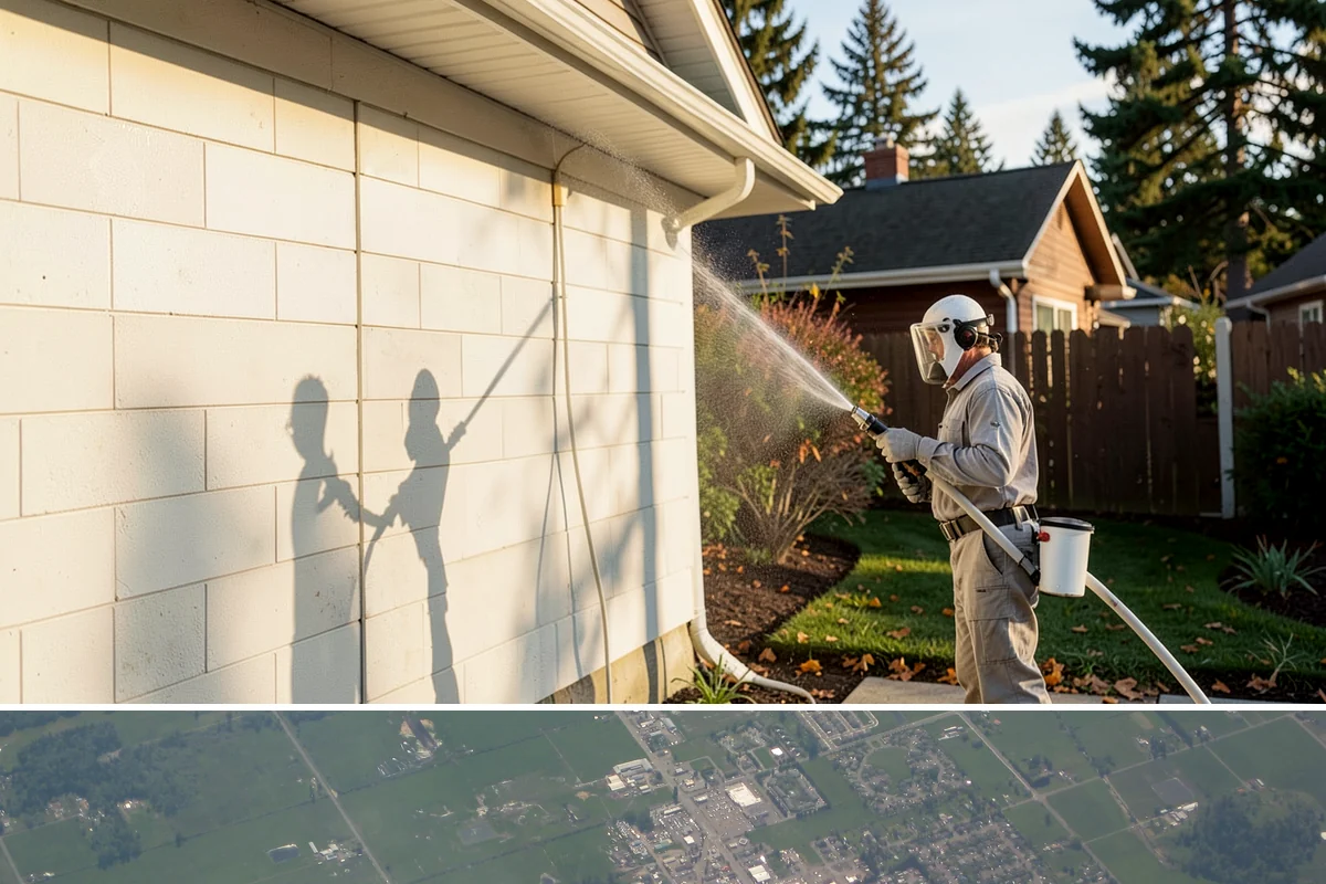 Stucco House Washing in Enumclaw, King County, WA - Clean during the warm, drier months so the porous stucco dries thoroughly and resists new growth.