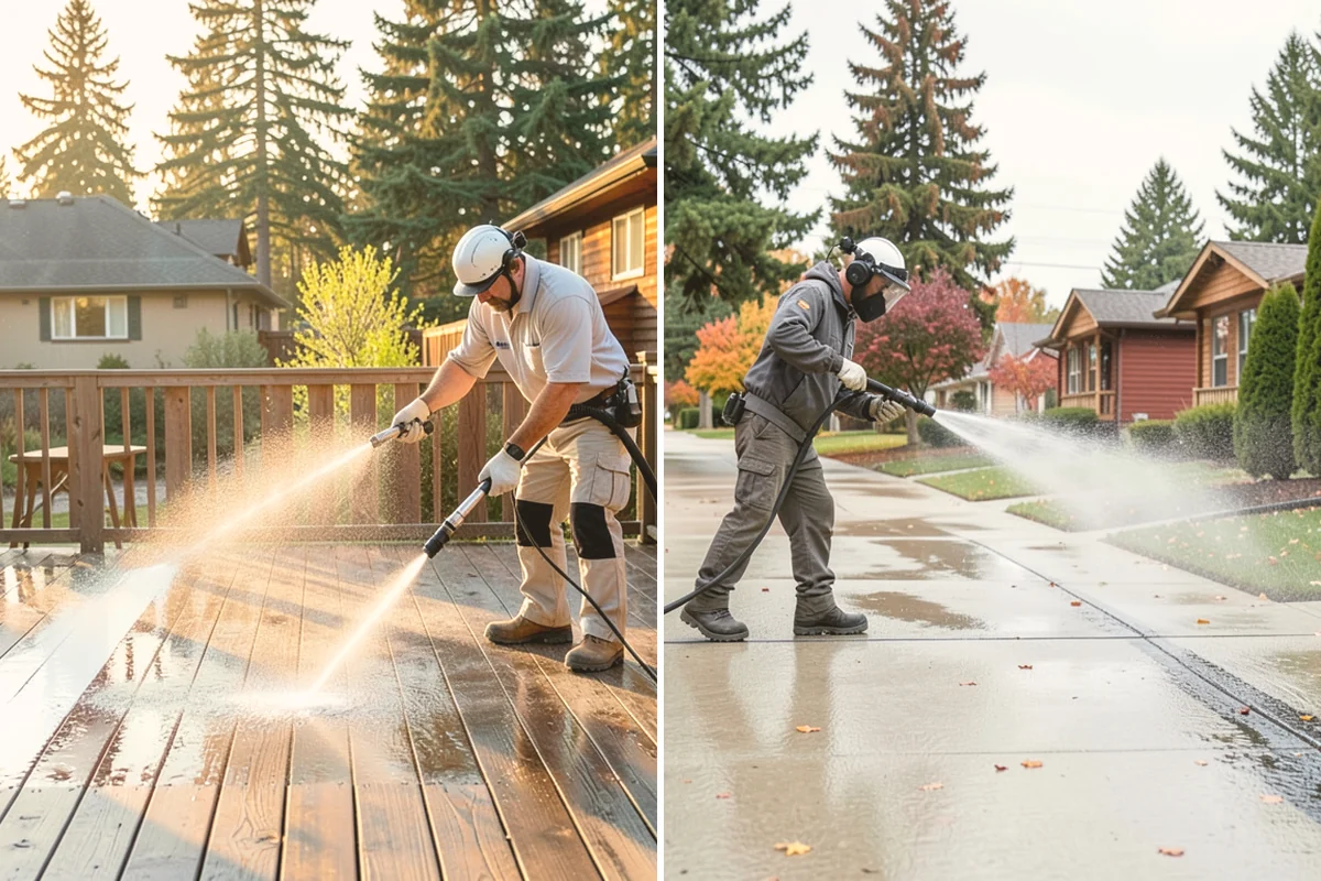 Stucco House Washing in Fife, Pierce County, WA - Inspect the stucco for cracks and pre-existing damage