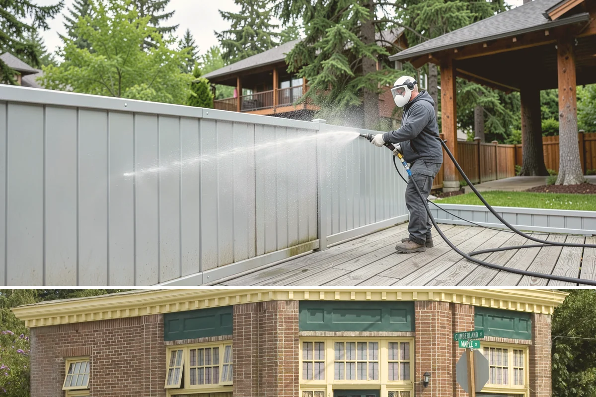Stucco House Washing in Hamilton, Skagit County, WA - Clean during the warm, drier months so the porous stucco dries thoroughly and resists new growth.