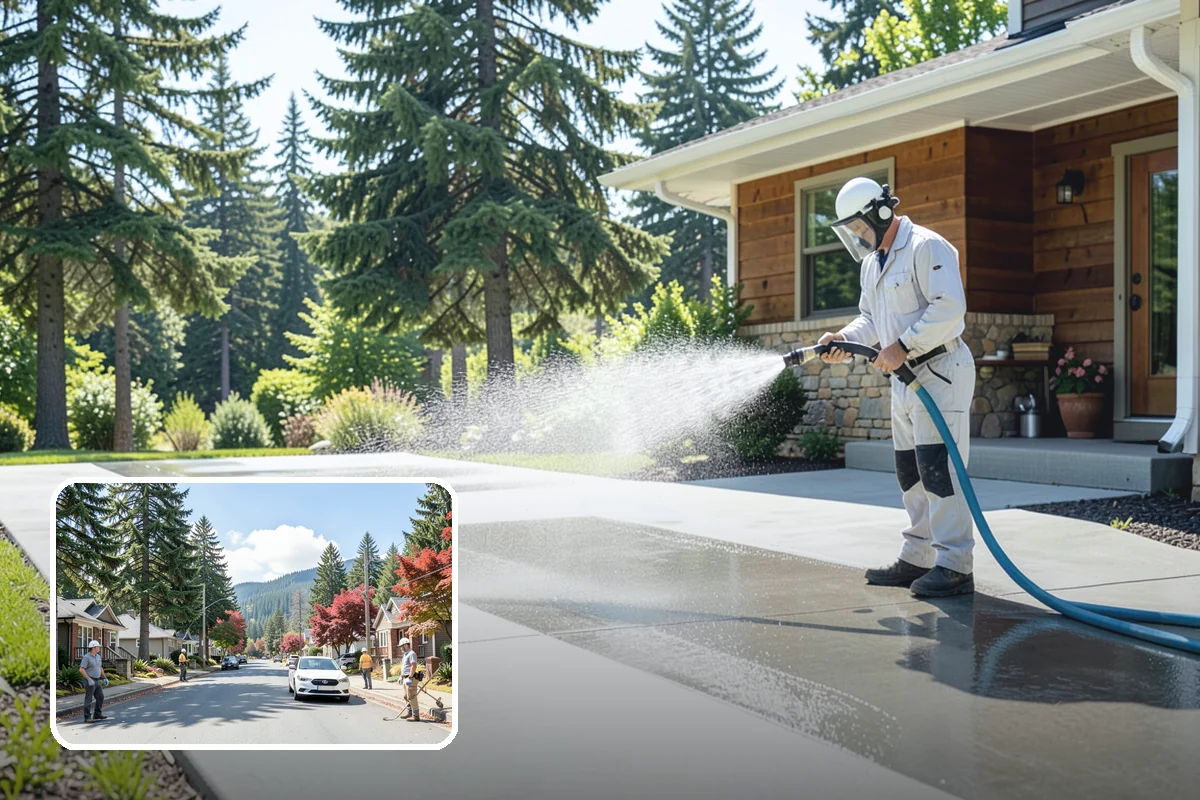 Stucco House Washing in Hunts Point, King County, WA - Reaches algae hidden in the textured surface