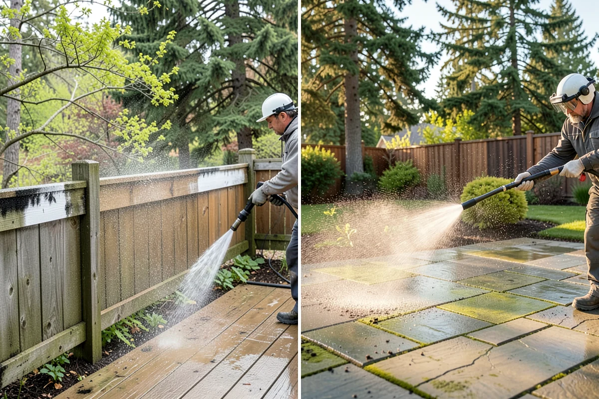 Stucco House Washing in Hunts Point, King County, WA - Inspect the stucco for cracks and pre-existing damage