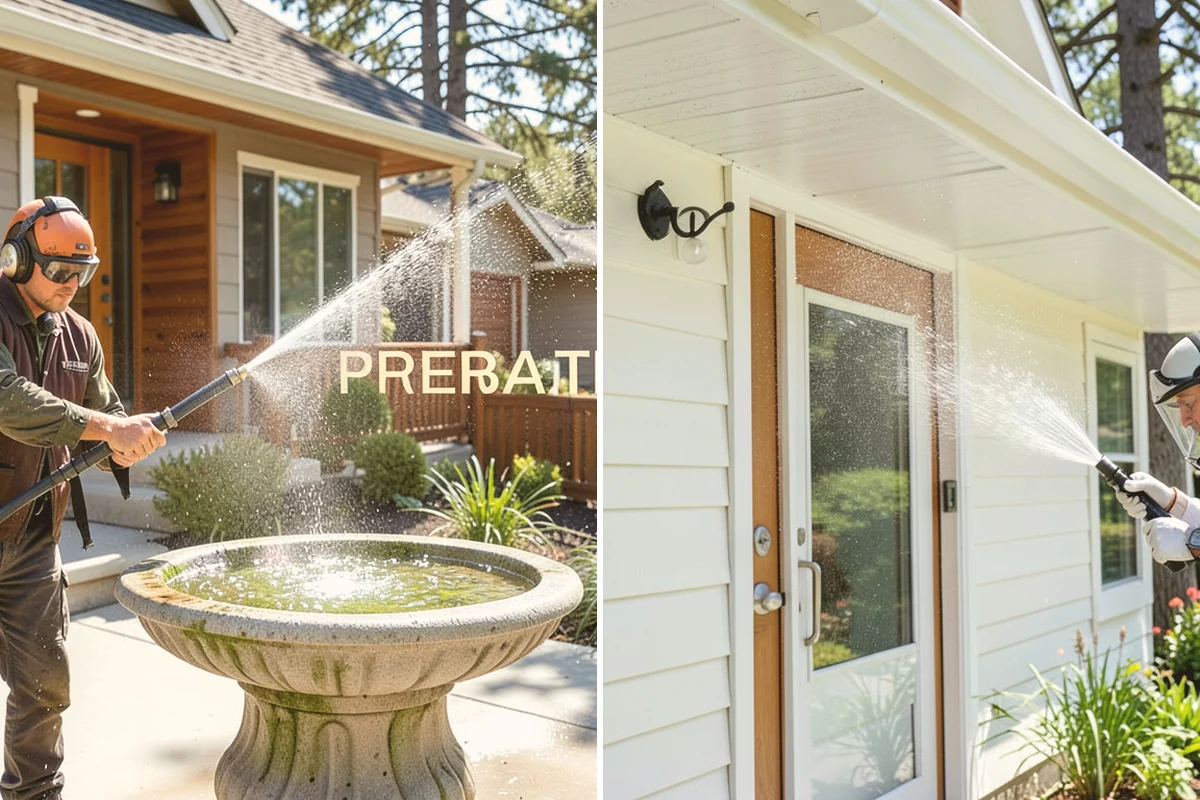Stucco House Washing in Kirkland, King County, WA - Inspect the stucco for cracks and pre-existing damage