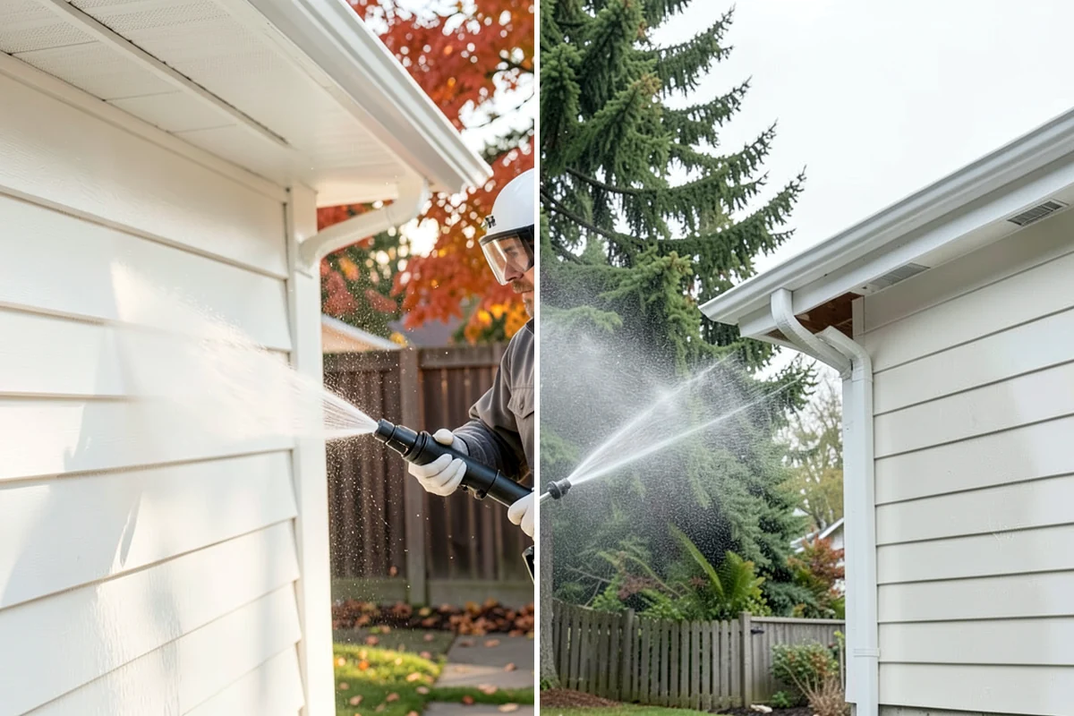 Stucco House Washing in Lake Forest Park, King County, WA - Inspect the stucco for cracks and pre-existing damage