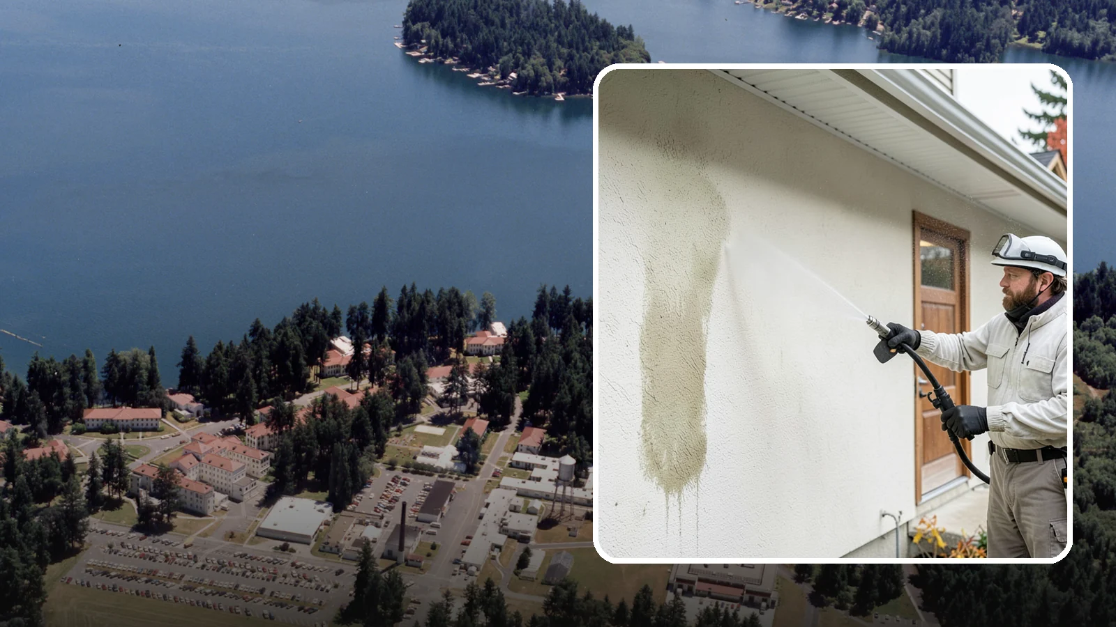 Stucco House Washing in Lakewood, Pierce County, WA - Stucco house washing gently lifts mildew and algae from textured walls without cracking the finish or forcing water inside.