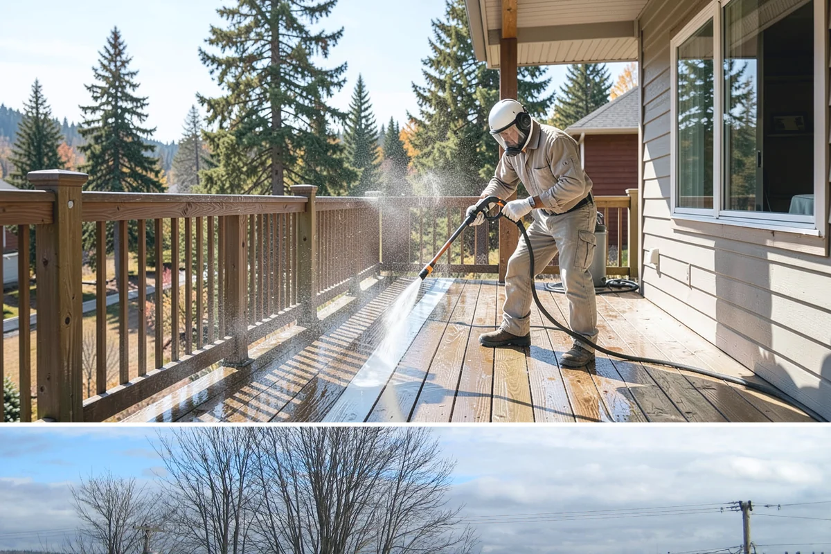 Stucco House Washing in Langley, Island County, WA - Clean during the warm, drier months so the porous stucco dries thoroughly and resists new growth.