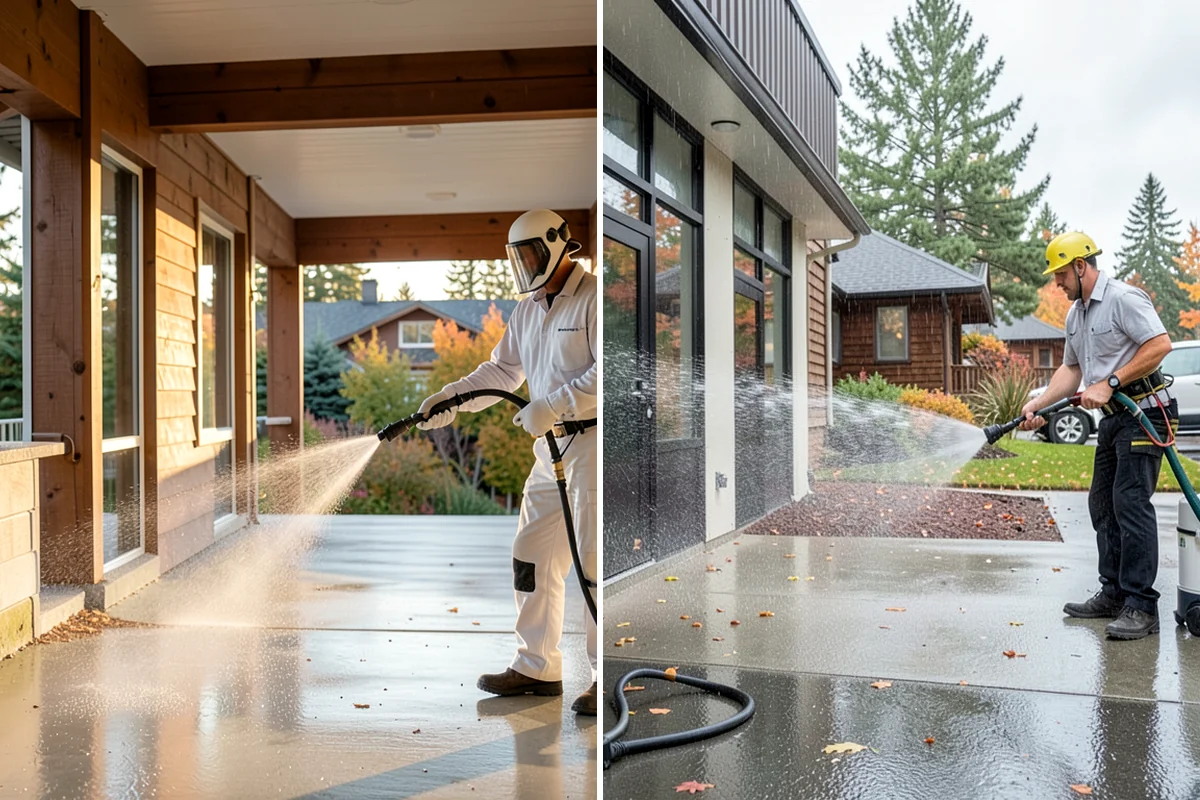 Stucco House Washing in Lyman, Skagit County, WA - Inspect the stucco for cracks and pre-existing damage