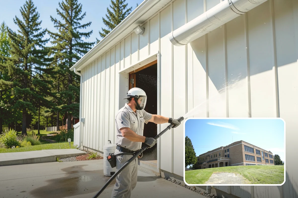 Stucco House Washing in Maple Valley, King County, WA - Reaches algae hidden in the textured surface