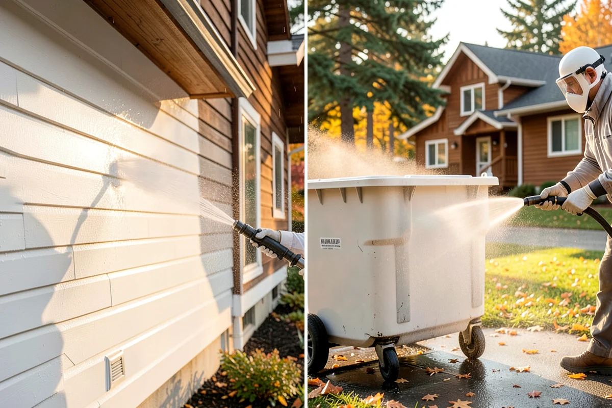 Stucco House Washing in Maple Valley, King County, WA - Inspect the stucco for cracks and pre-existing damage