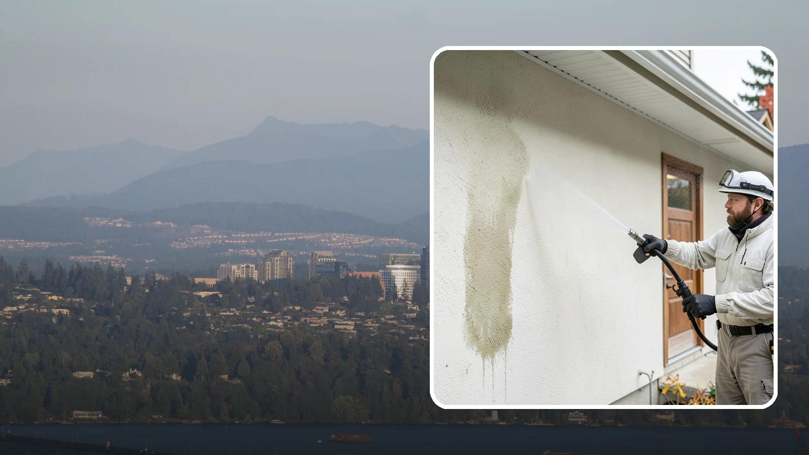Stucco House Washing in Medina, King County, WA - Stucco house washing gently lifts mildew and algae from textured walls without cracking the finish or forcing water inside.