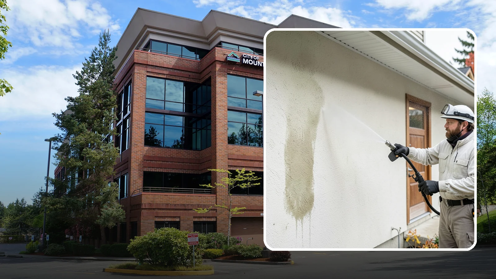 Stucco House Washing in Mountlake Terrace, Snohomish County, WA - Stucco house washing gently lifts mildew and algae from textured walls without cracking the finish or forcing water inside.