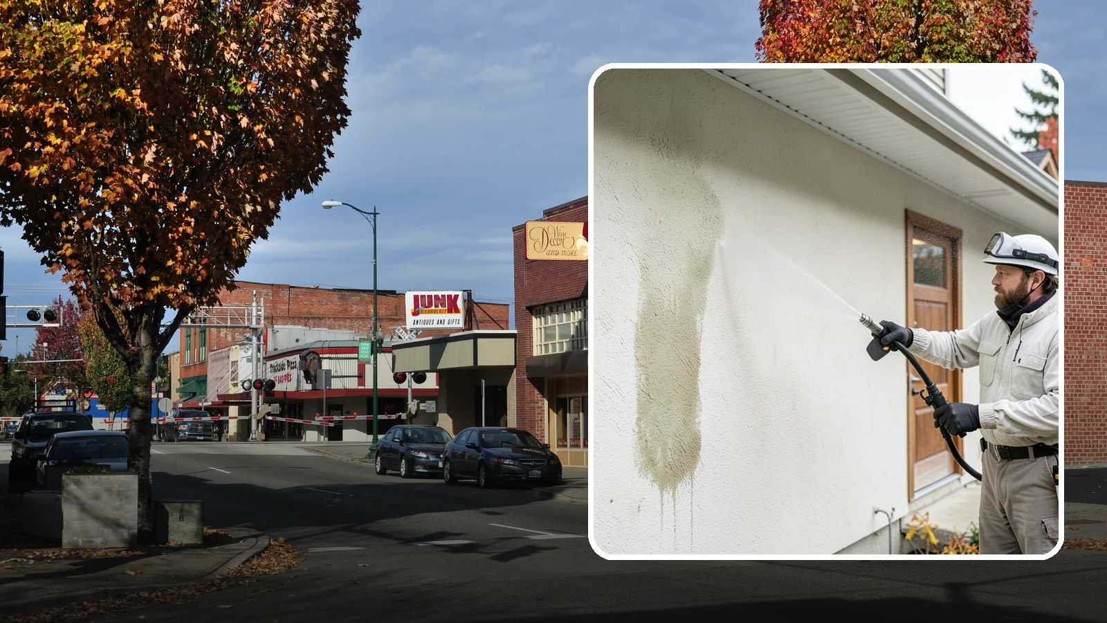 Stucco House Washing in Puyallup, Pierce County, WA - Stucco house washing gently lifts mildew and algae from textured walls without cracking the finish or forcing water inside.
