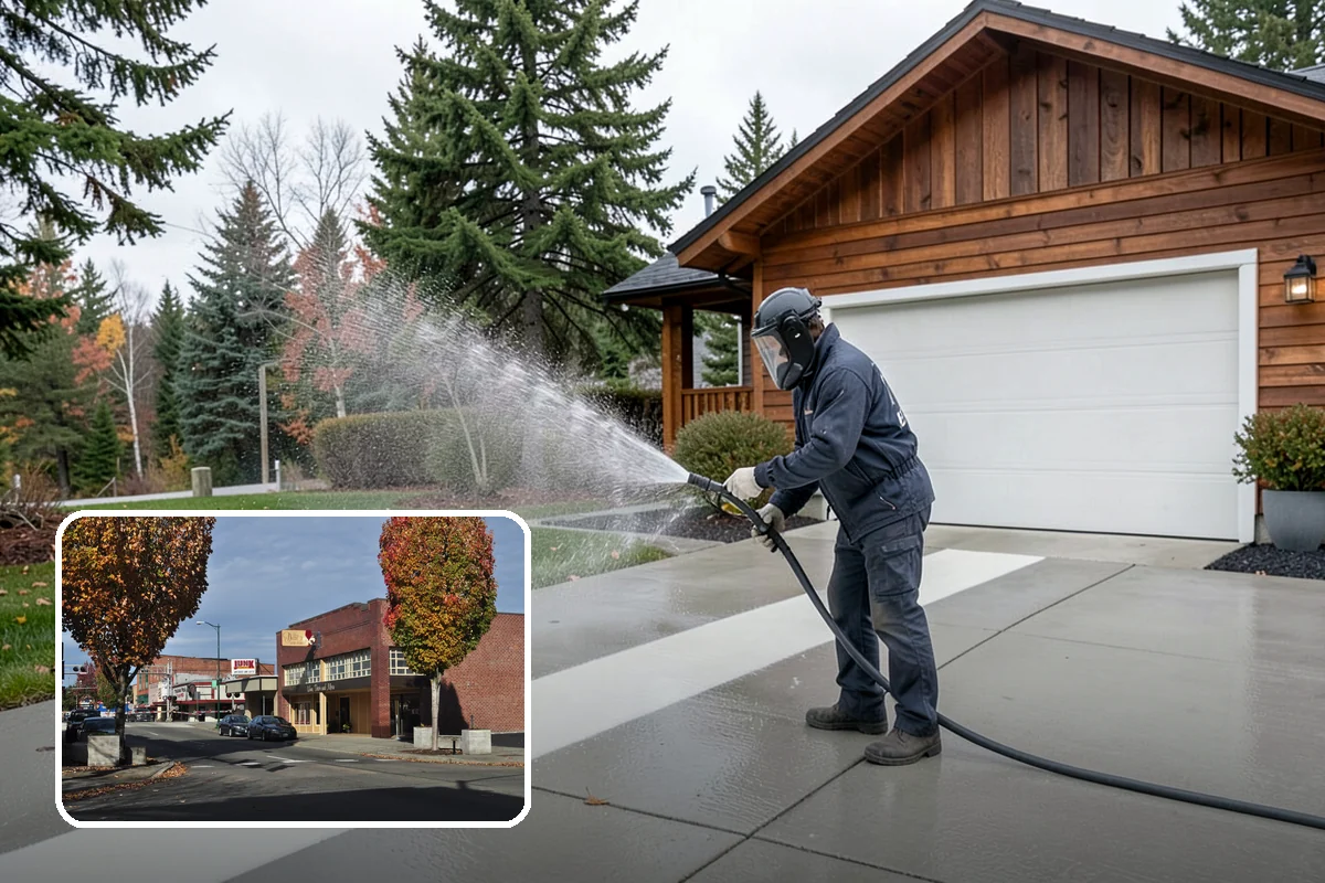 Stucco House Washing in Puyallup, Pierce County, WA - Reaches algae hidden in the textured surface
