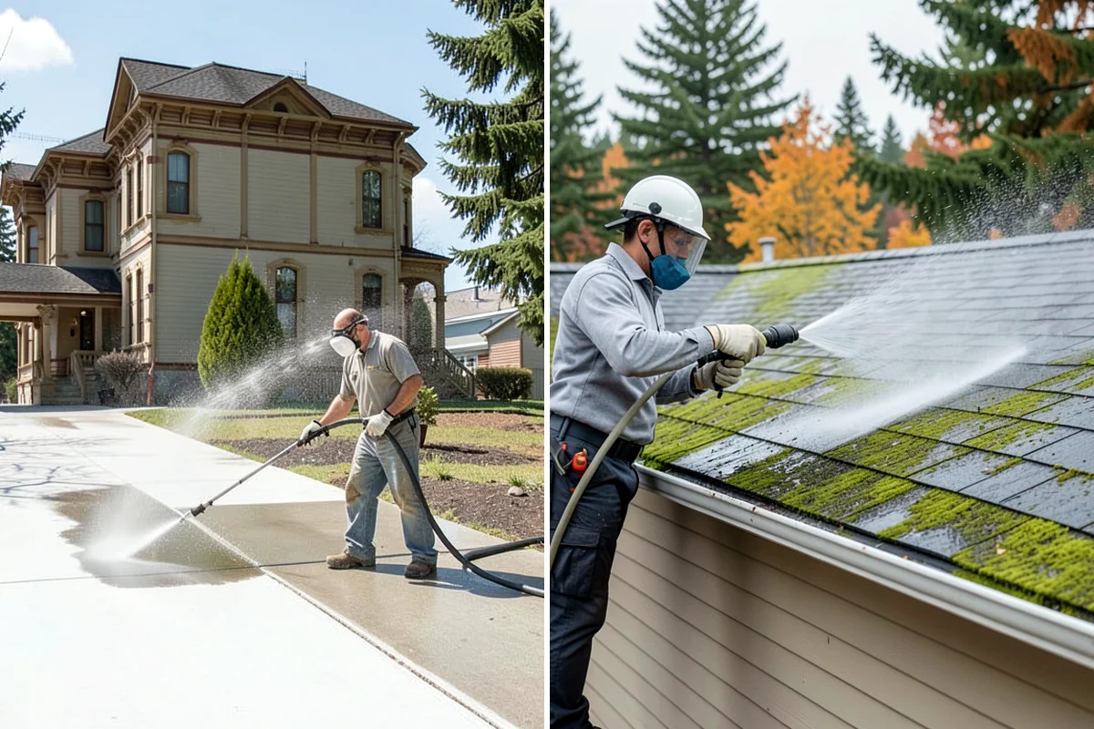 Stucco House Washing in Puyallup, Pierce County, WA - Inspect the stucco for cracks and pre-existing damage