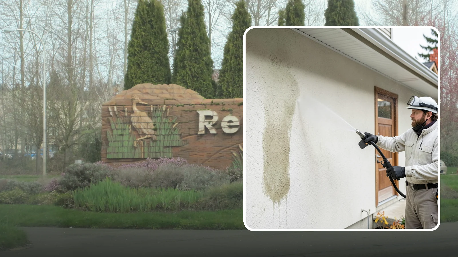 Stucco House Washing in Renton, King County, WA - Stucco house washing gently lifts mildew and algae from textured walls without cracking the finish or forcing water inside.
