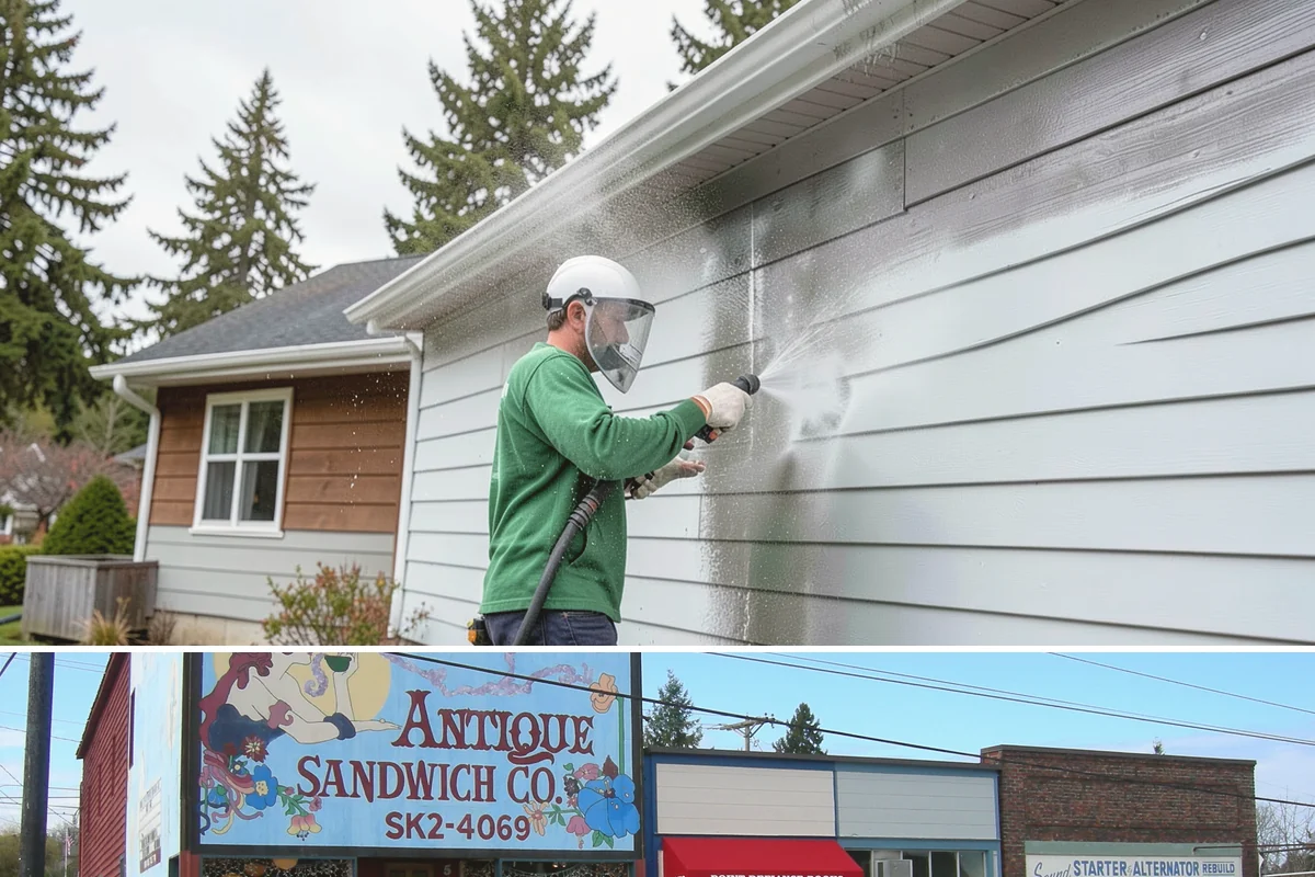 Stucco House Washing in Ruston, Pierce County, WA - Clean during the warm, drier months so the porous stucco dries thoroughly and resists new growth.
