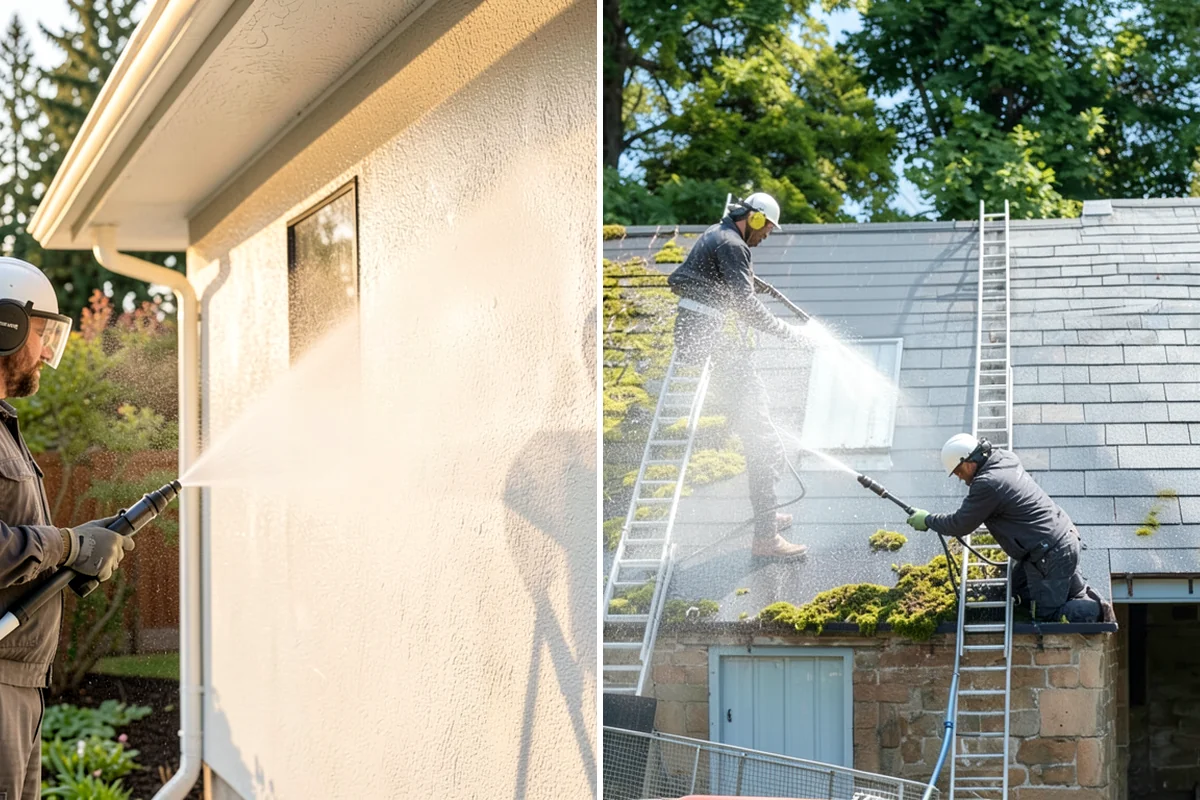 Stucco House Washing in SeaTac, King County, WA - Inspect the stucco for cracks and pre-existing damage