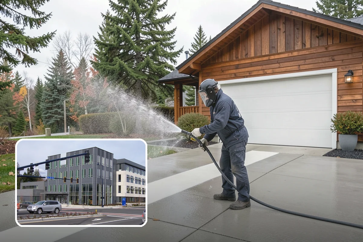 Stucco House Washing in Shoreline, King County, WA - Reaches algae hidden in the textured surface