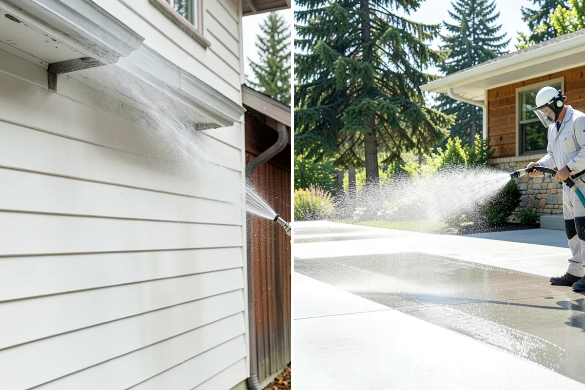 Stucco House Washing in Shoreline, King County, WA - Inspect the stucco for cracks and pre-existing damage