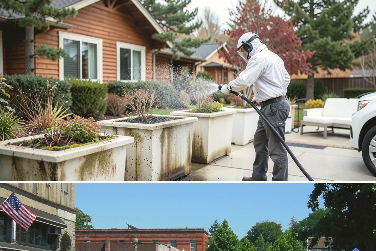 Stucco House Washing in Snohomish, Snohomish County, WA - Clean during the warm, drier months so the porous stucco dries thoroughly and resists new growth.